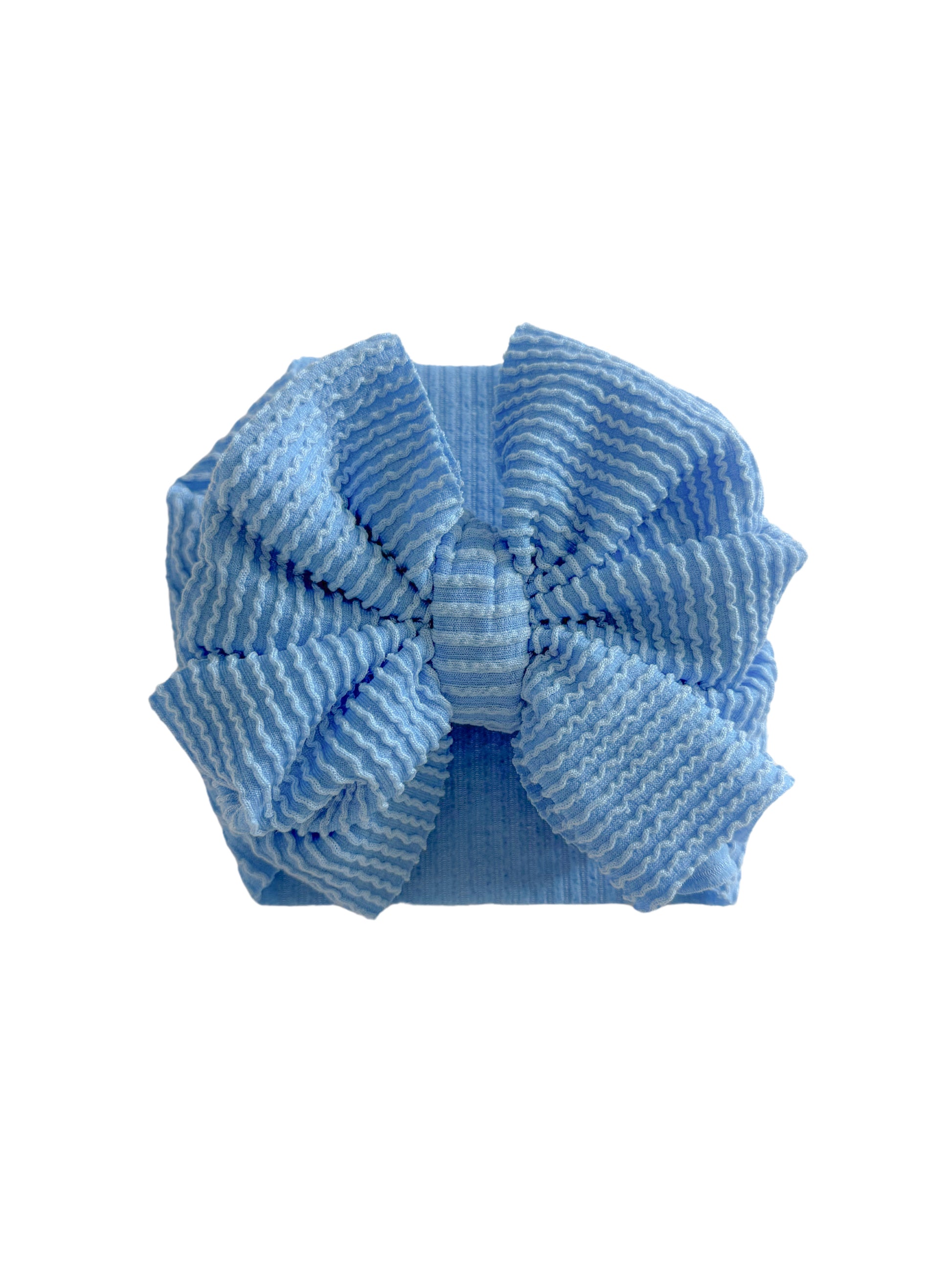 Azure baby blue bow for newborn and toddler.