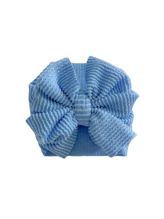 Azure baby blue bow for newborn and toddler.