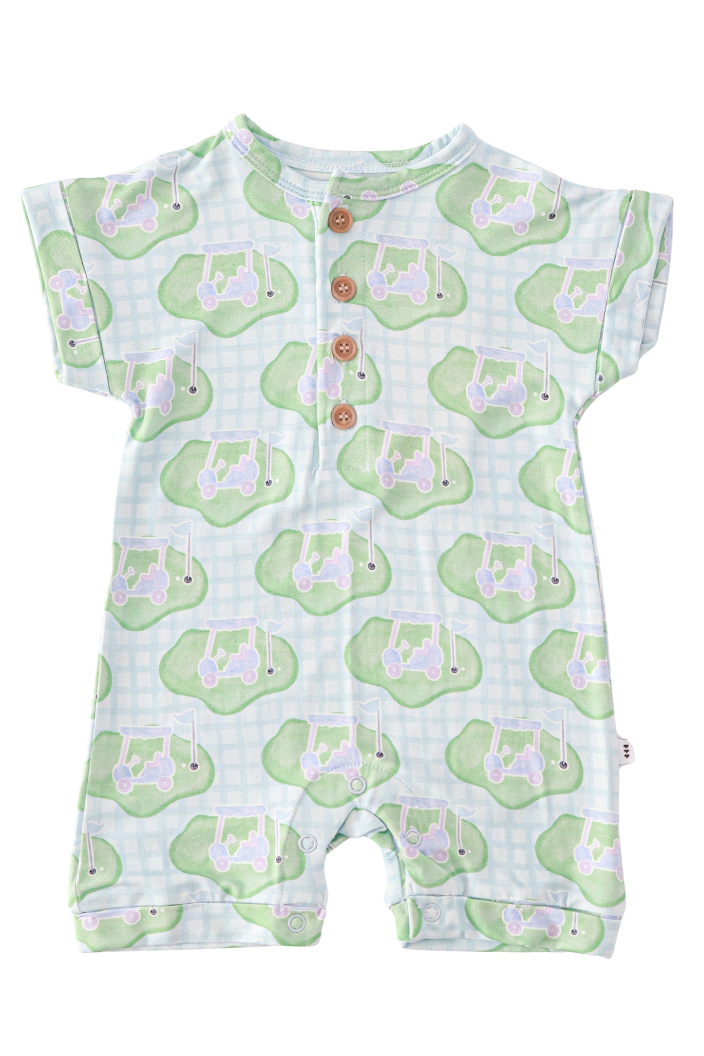 Blue Tee Time Shortie Romper