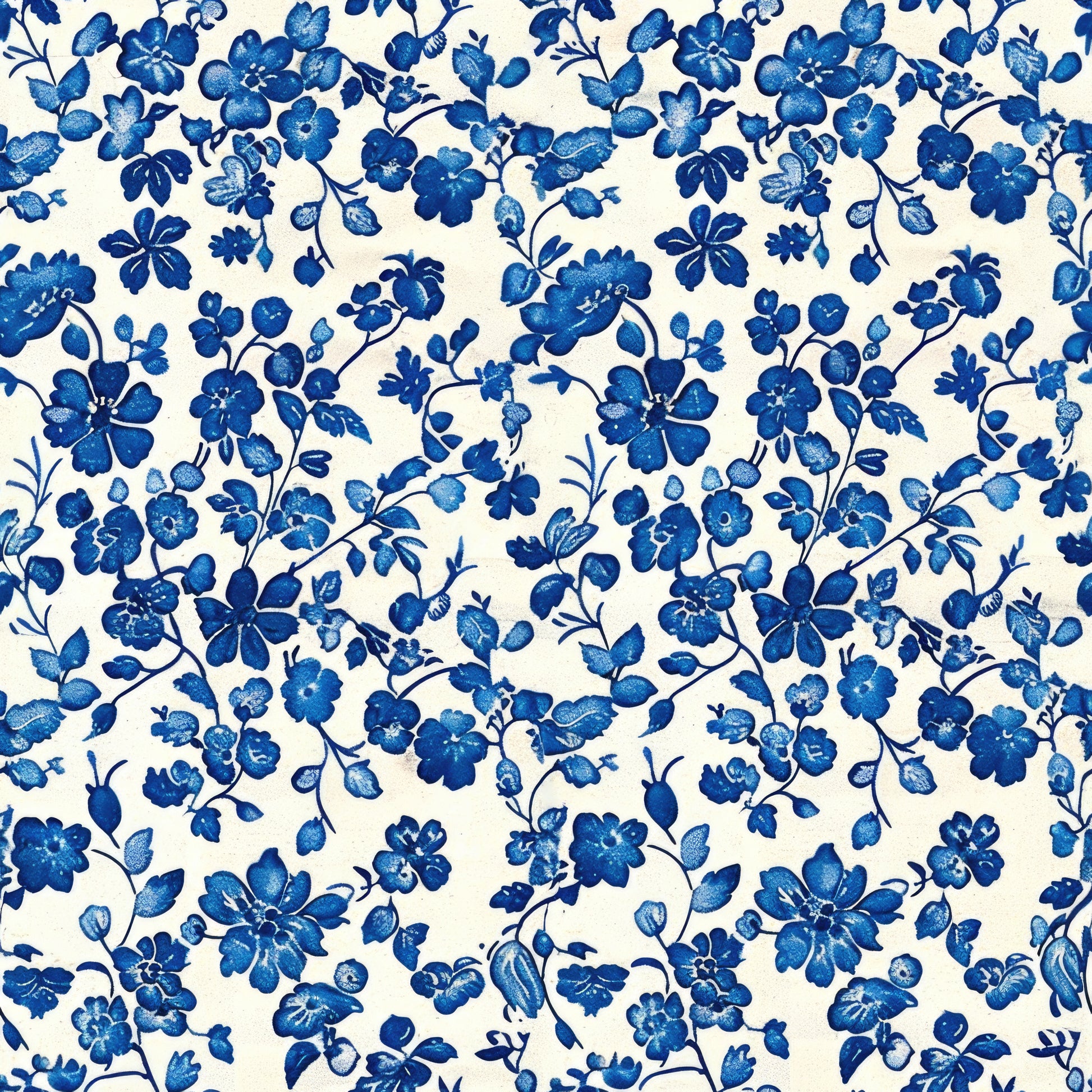 Vintage blue floral pattern photo