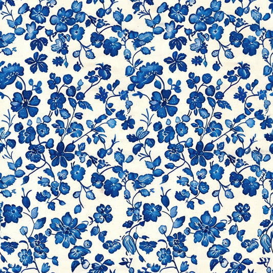Vintage blue floral pattern photo