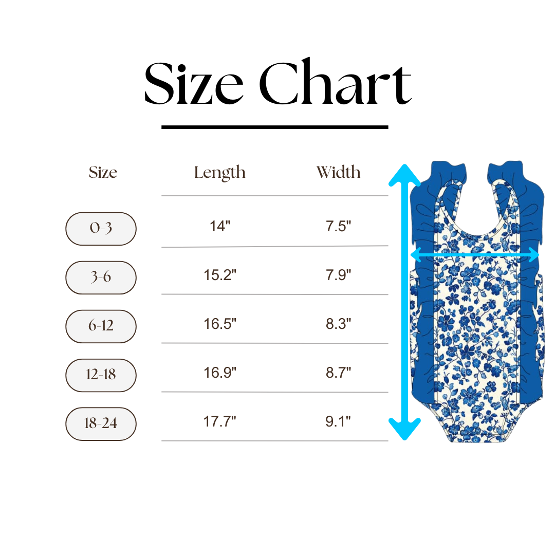 Dainty Blue Ruffle One Piece