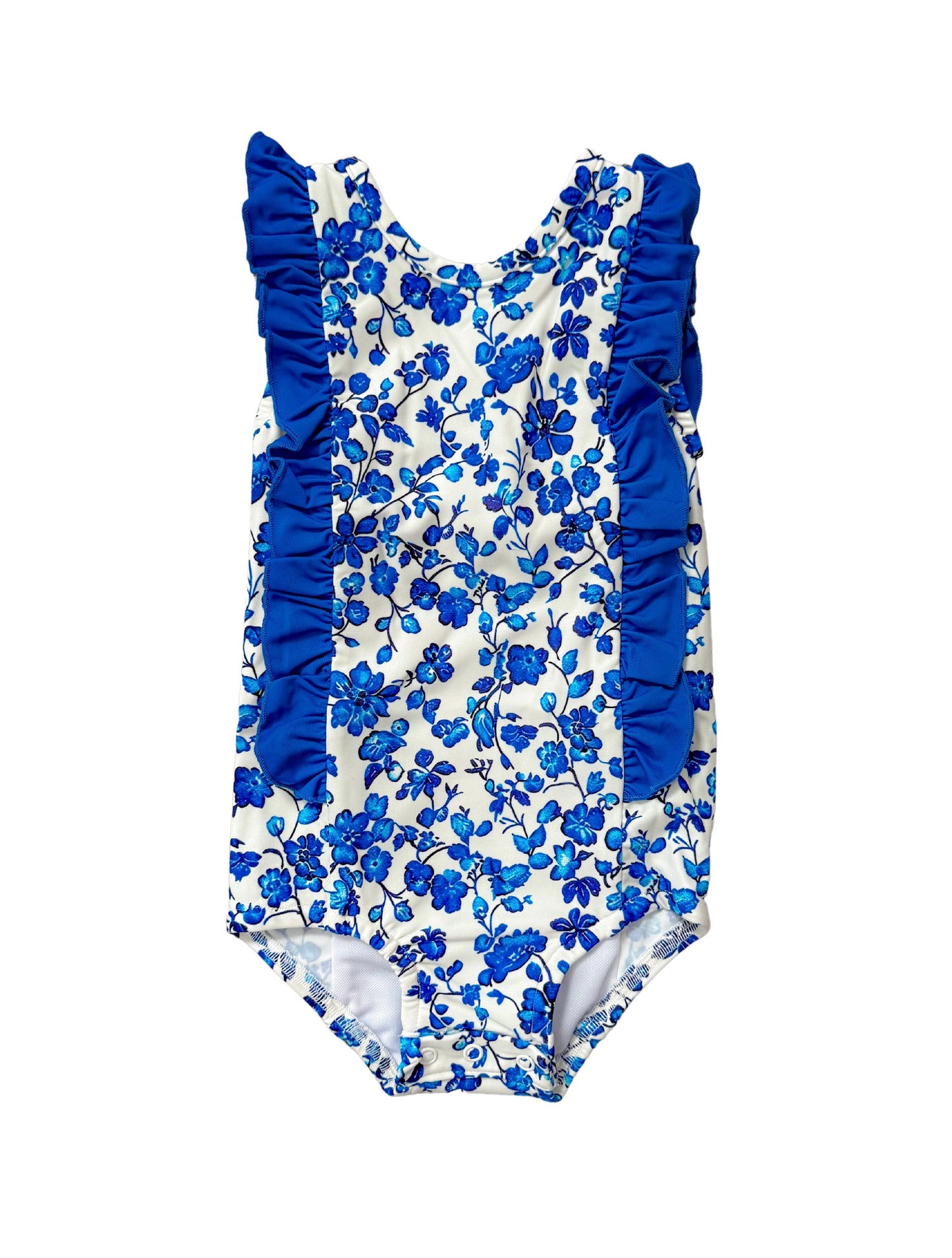 Dainty Blue Ruffle One Piece