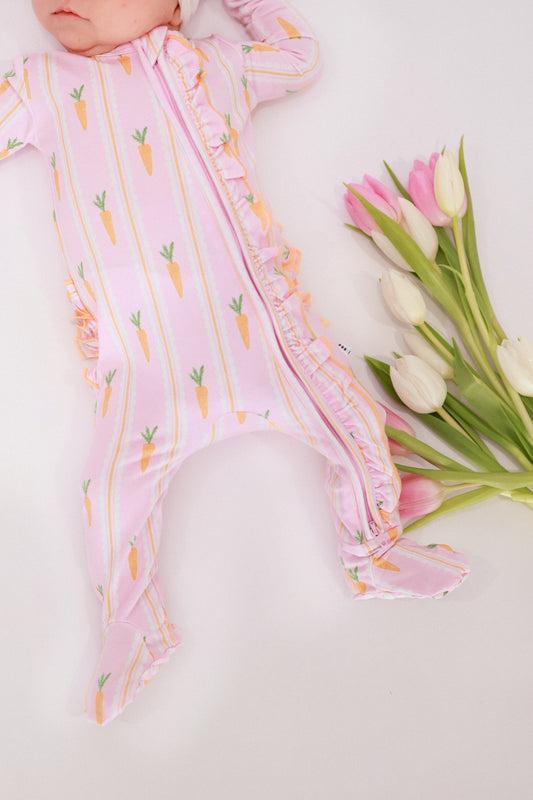 Pink Carrot Patch Zip