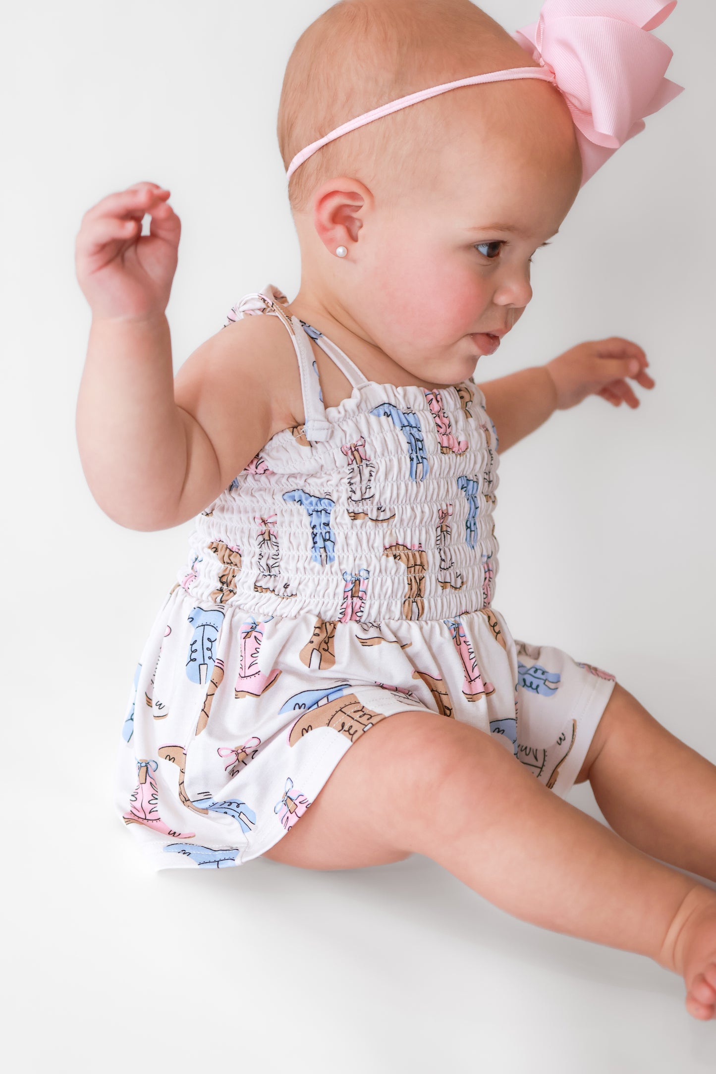 Boot Scootin' Babe Smocked Bodysuit Dress