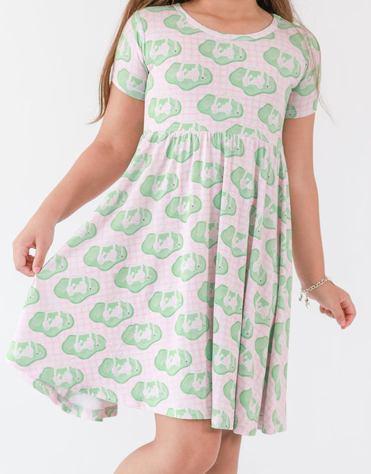 Pink Tee Time Twirl Dress