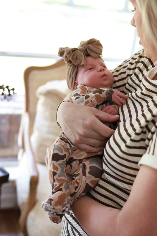 Harvest Duck Camo Newborn Footie