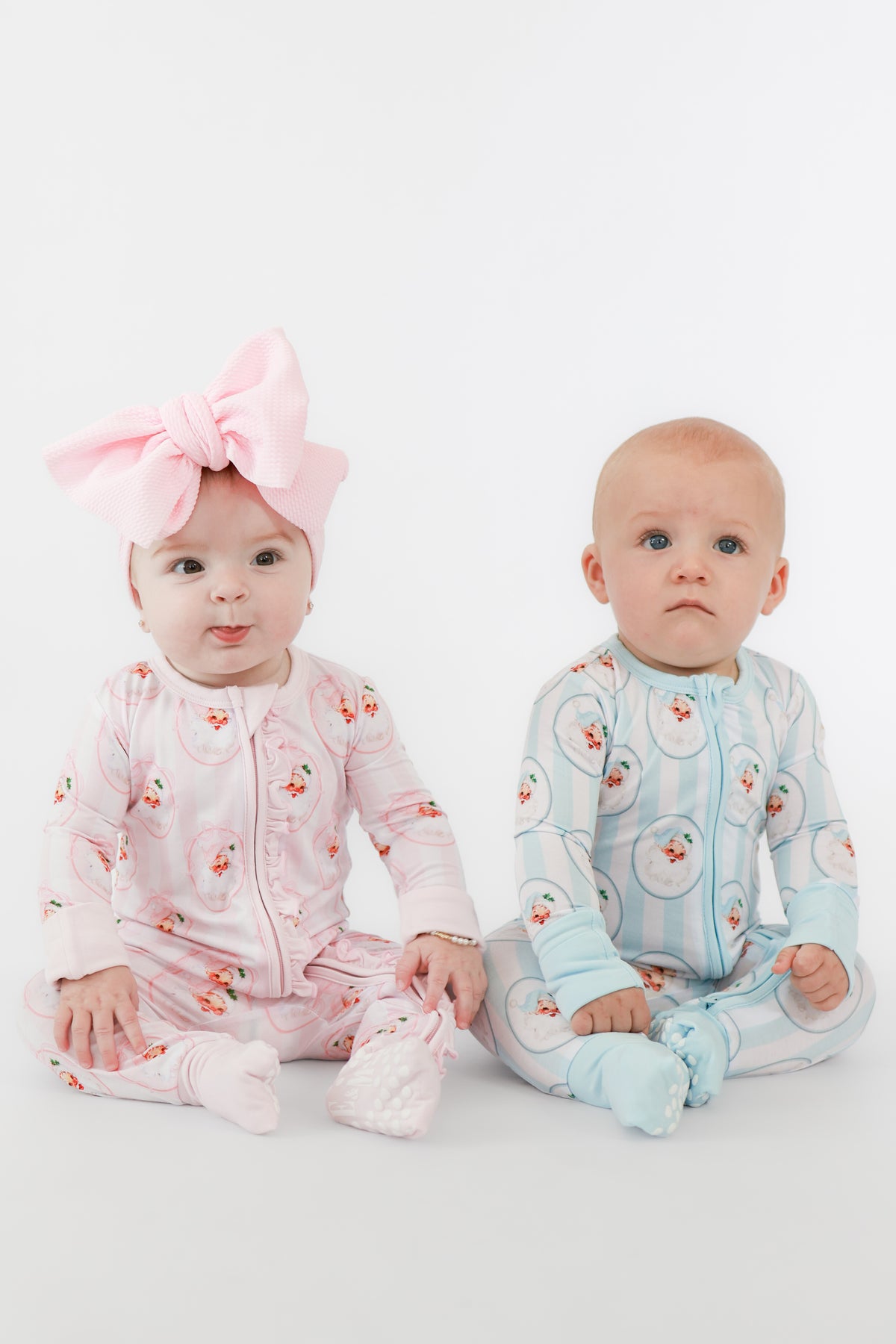 Vintage Santa Pink Convertible Zip Romper