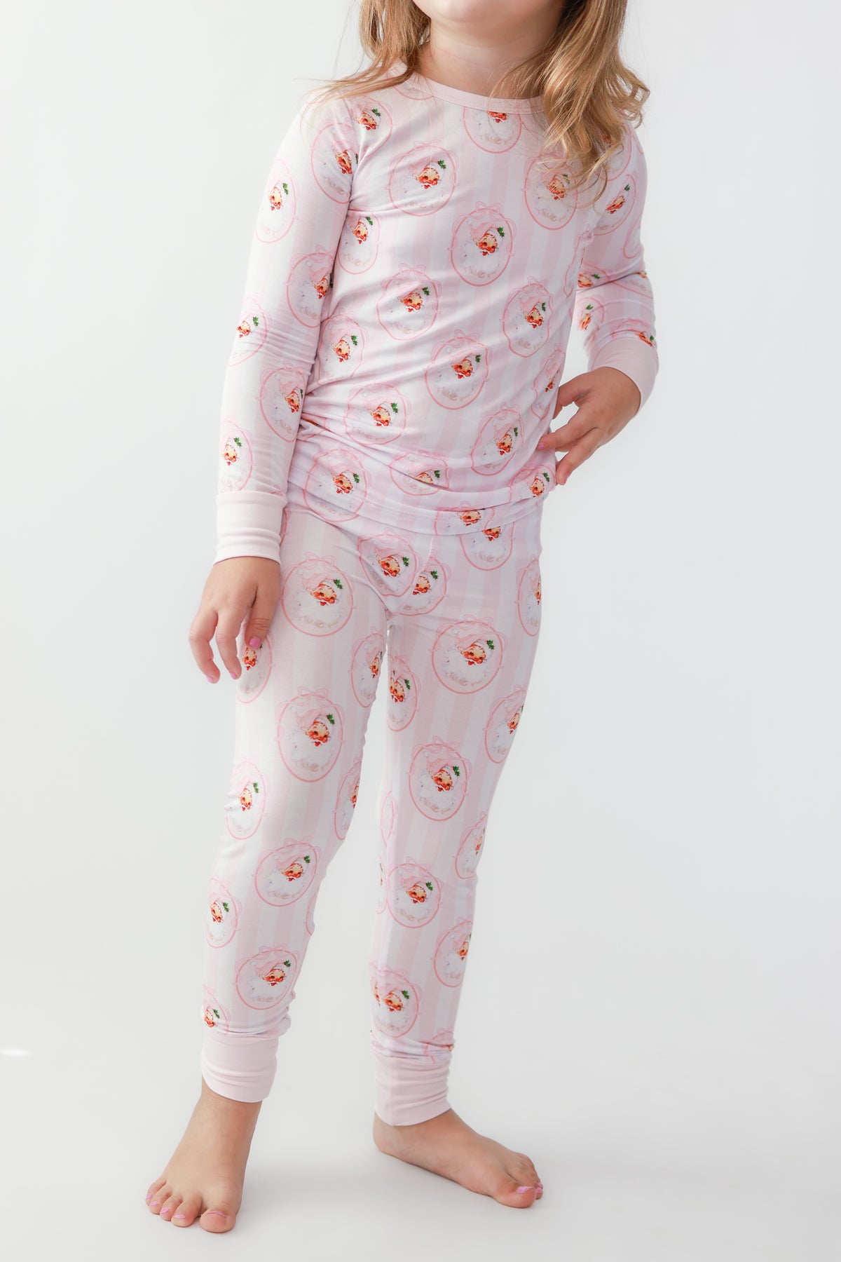 Vintage Santa Pink Pajama Set