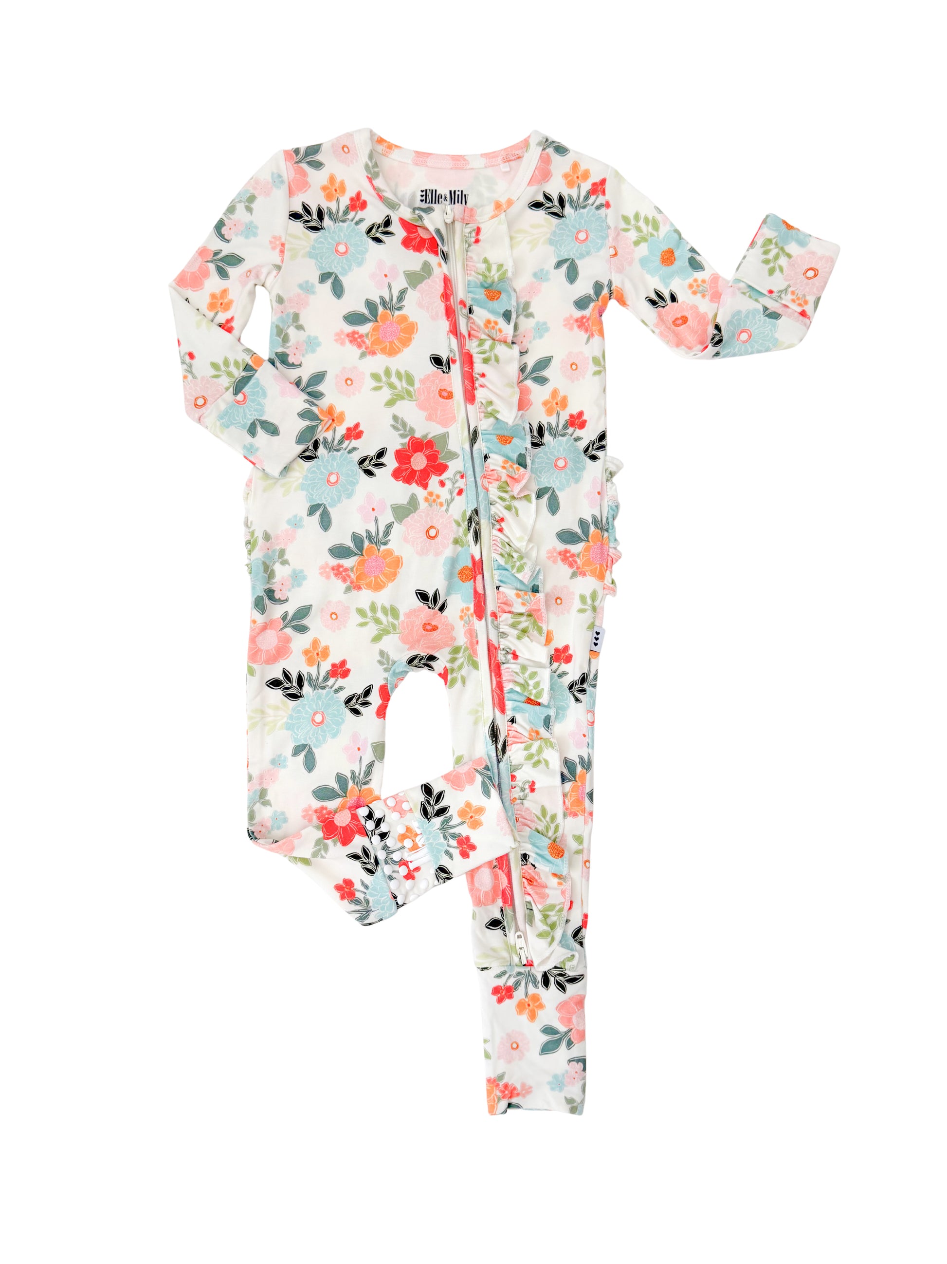 Floral bamboo sleeper for baby