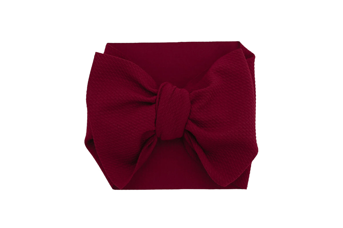 Burgundy Headwrap Bow