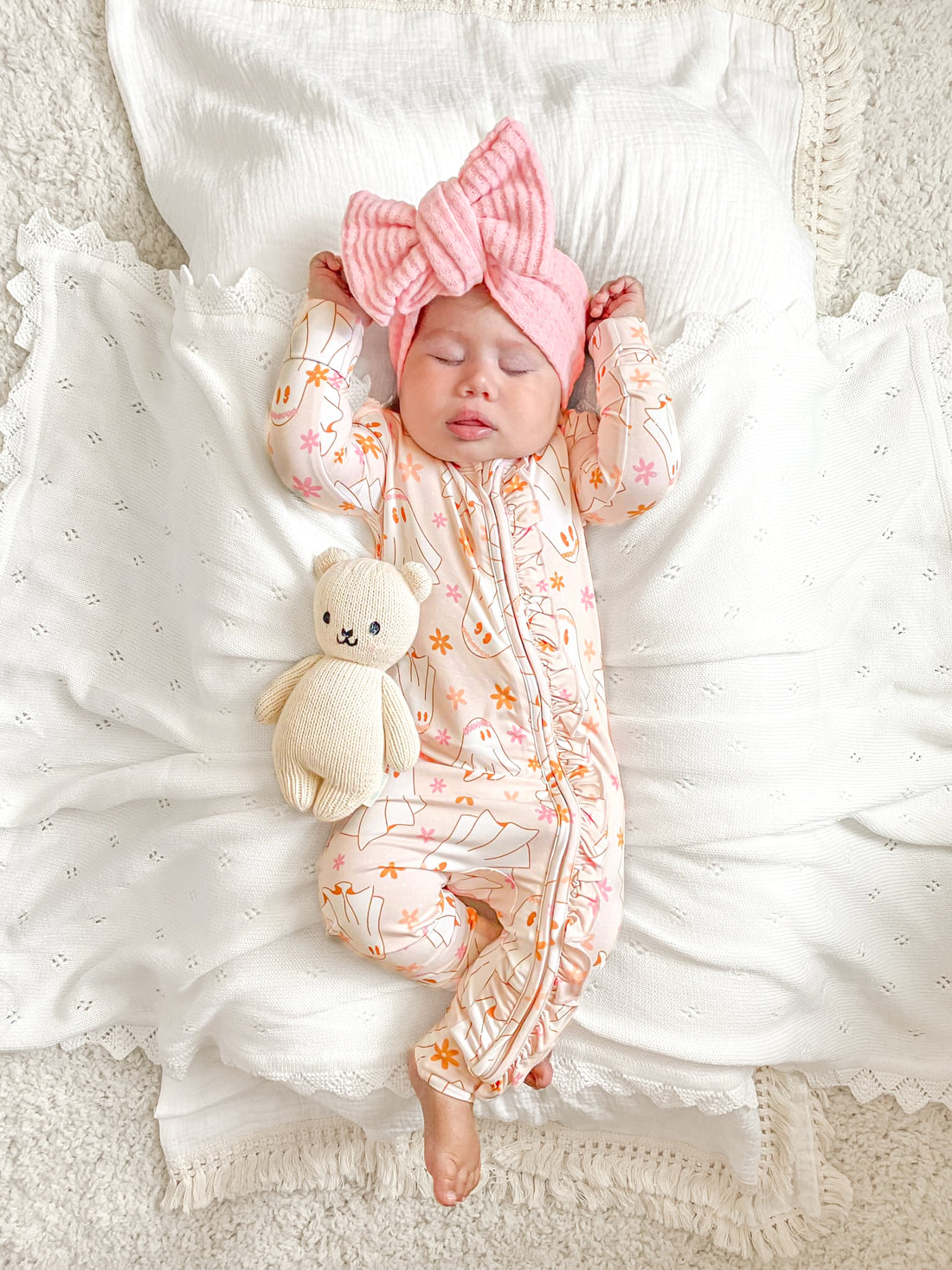 Baby in soft bamboo Halloween pajamas