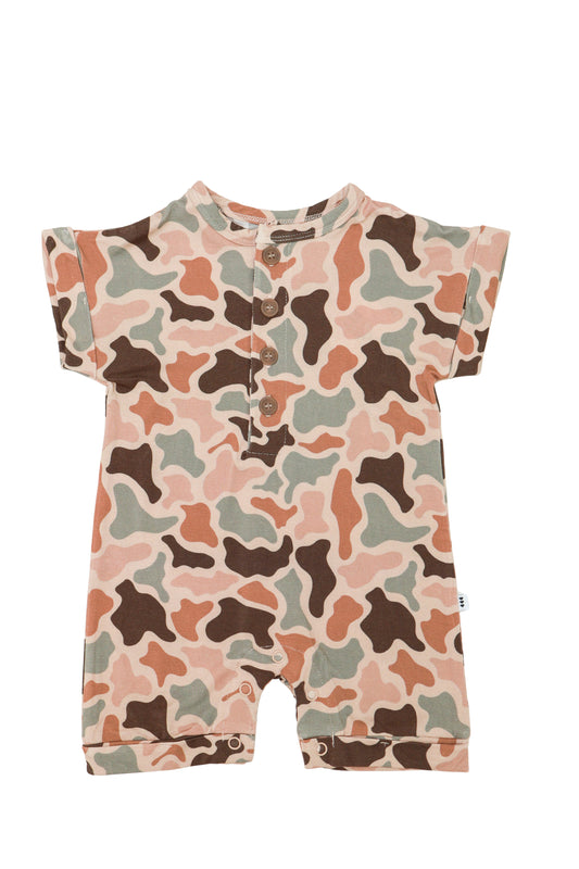Harvest Duck Camo Shortie Romper