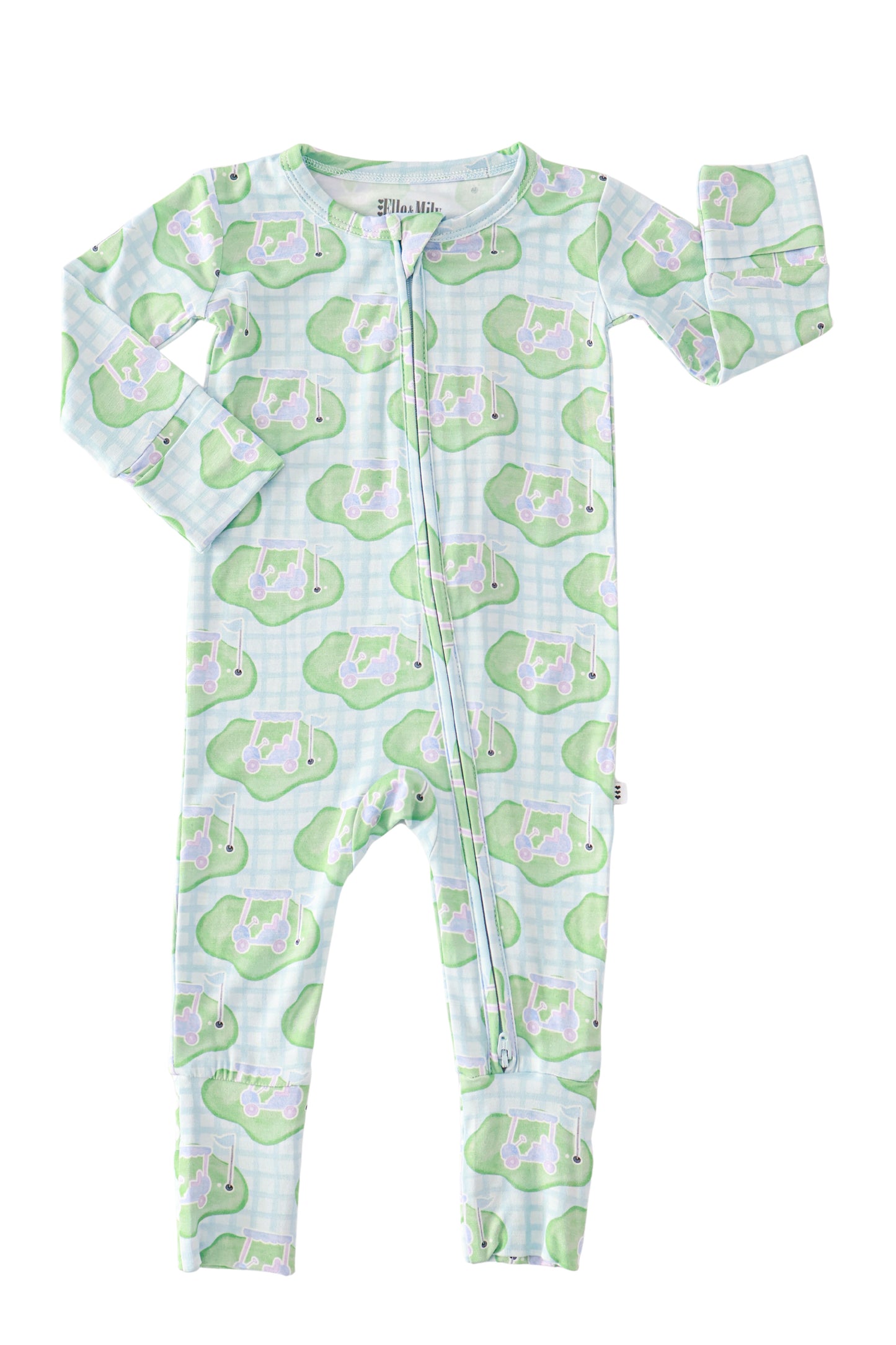 Blue Tee Time Convertible Zip Romper