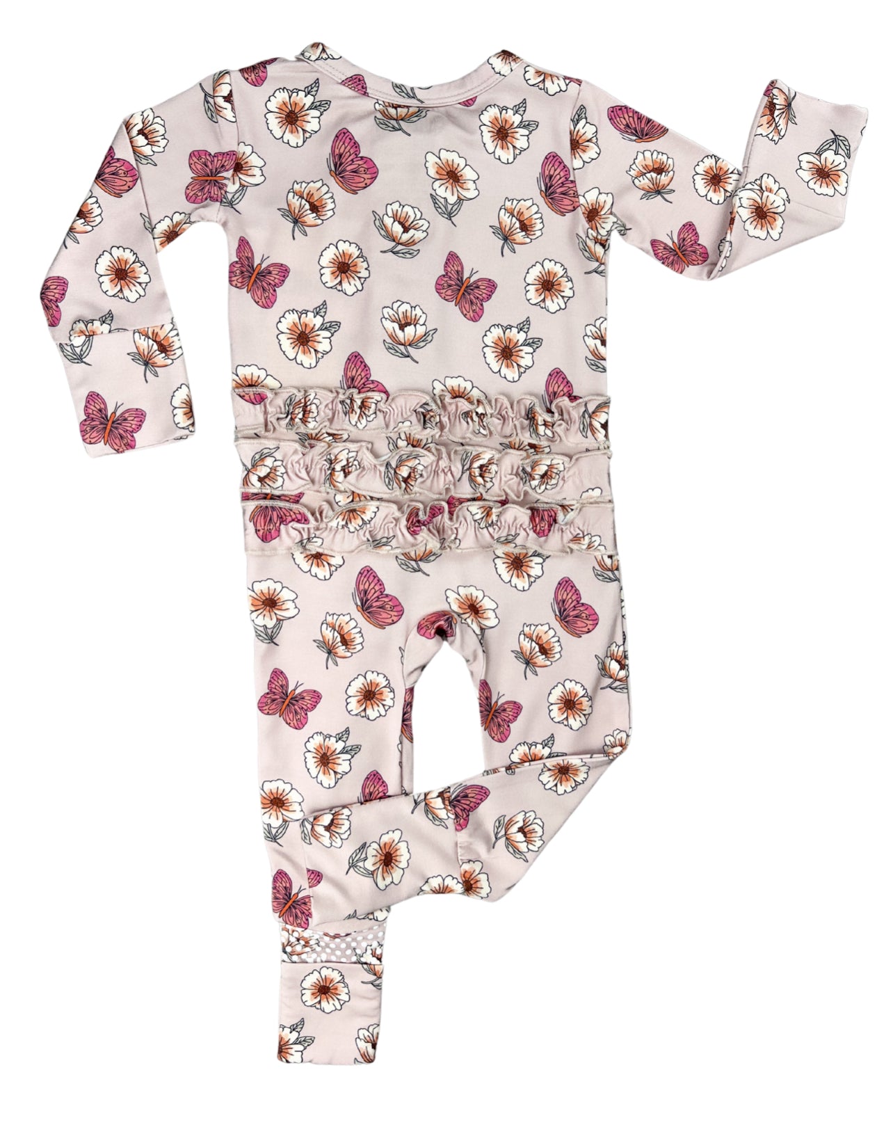 Wren Ruffle Convertible Zip Romper - Elle & Mily