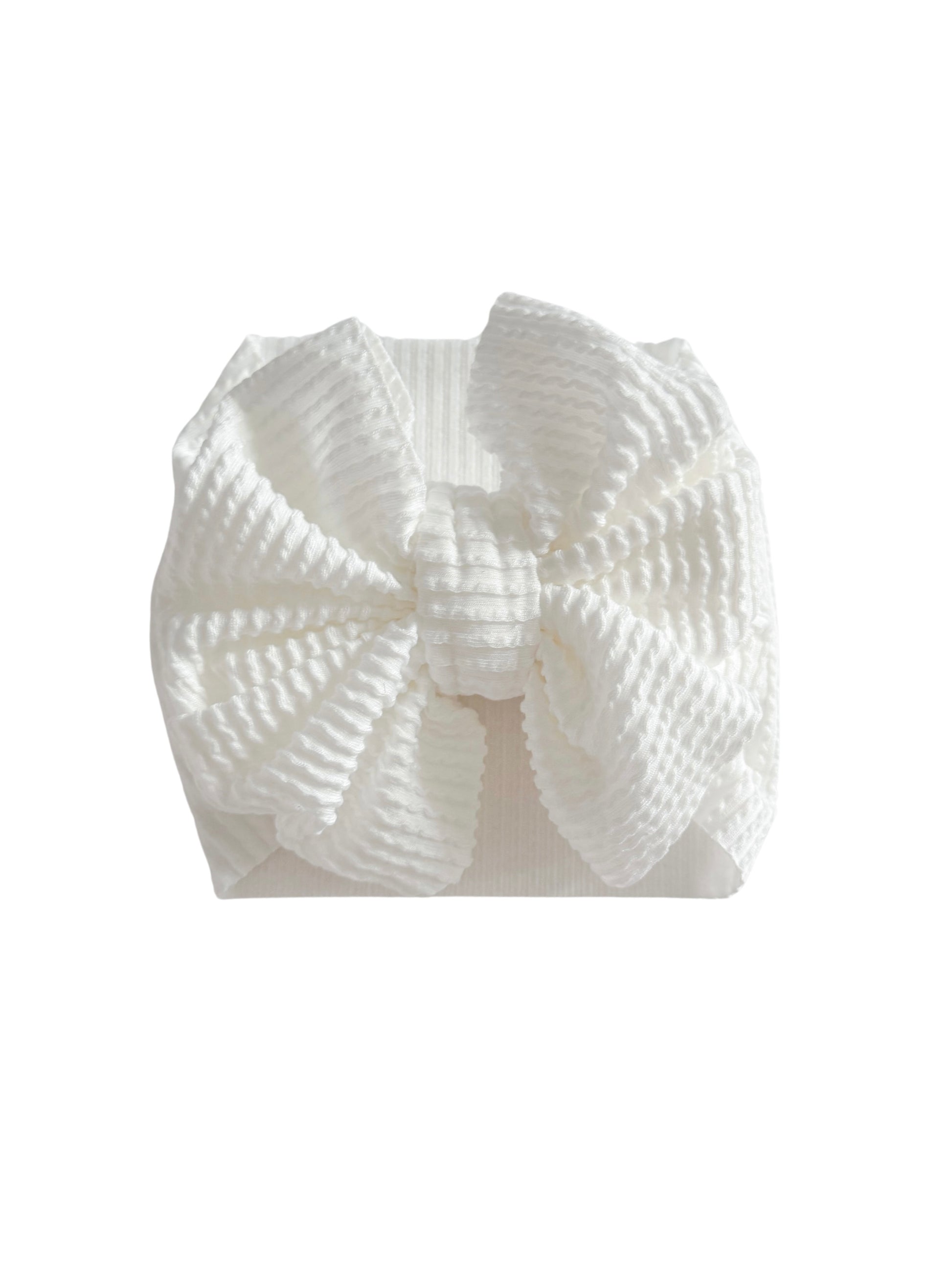 Off white baby girl headwrap bow.