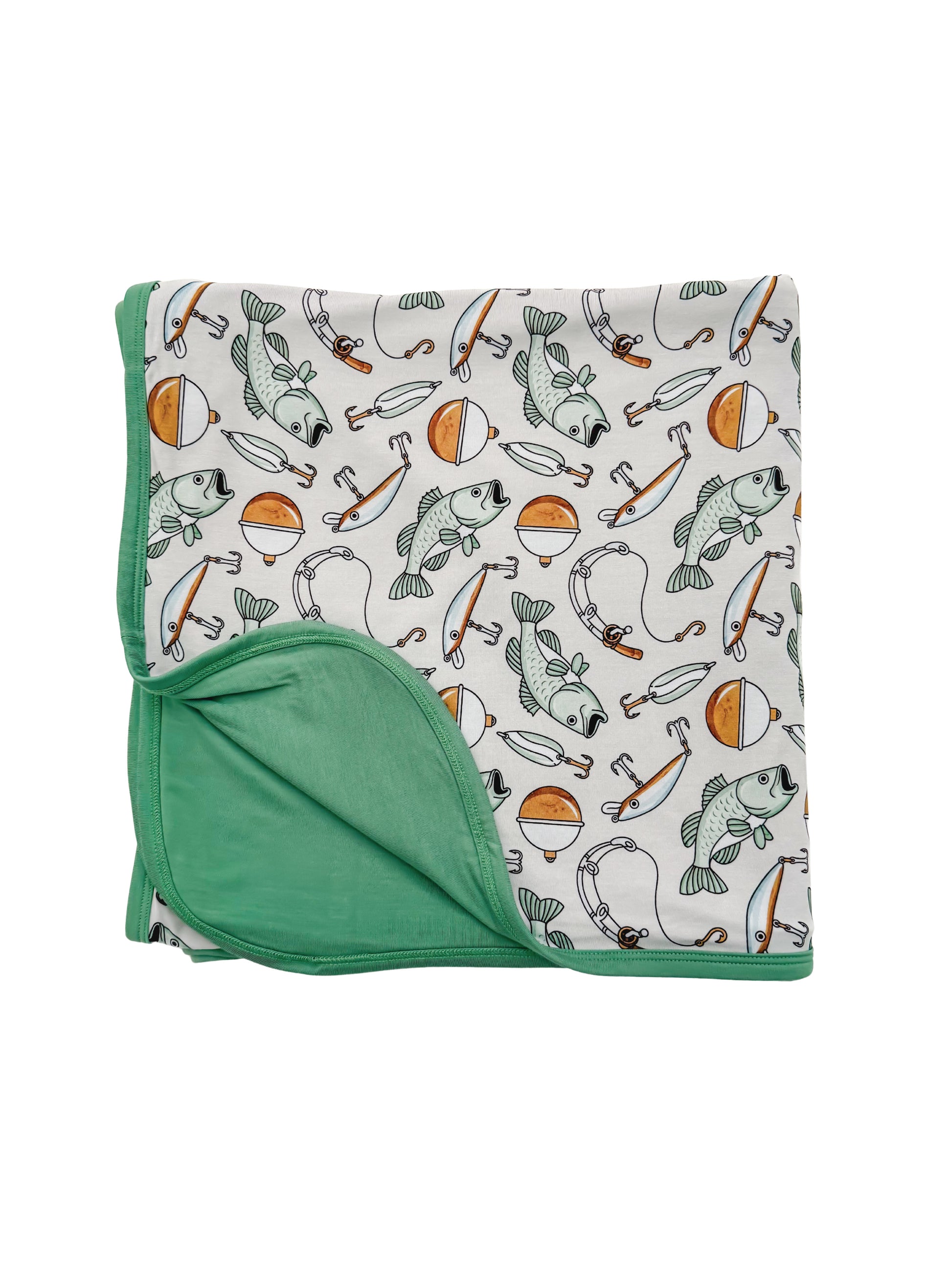 Fish baby bamboo blanket. 