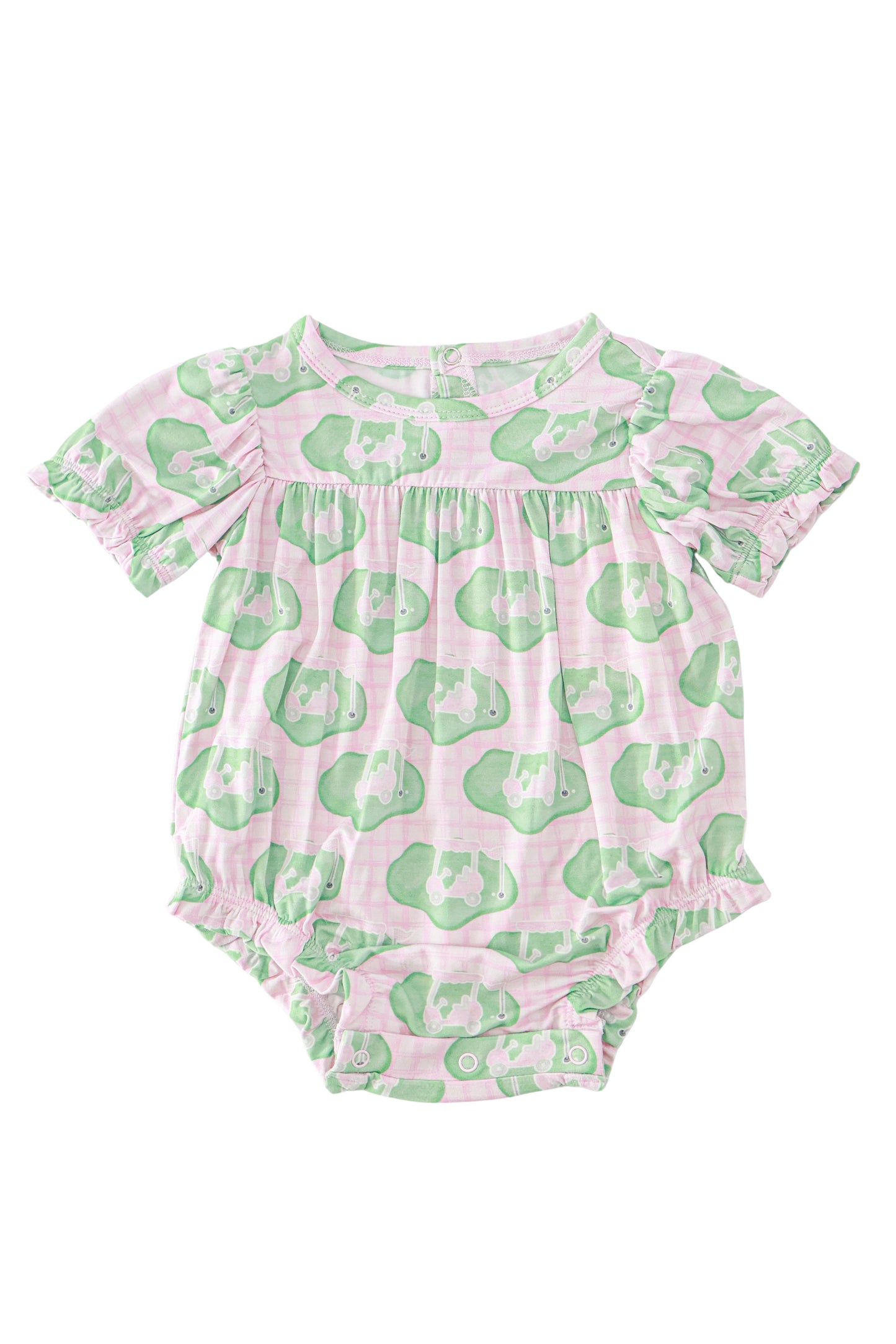 Pink Tee Time Bubble Romper