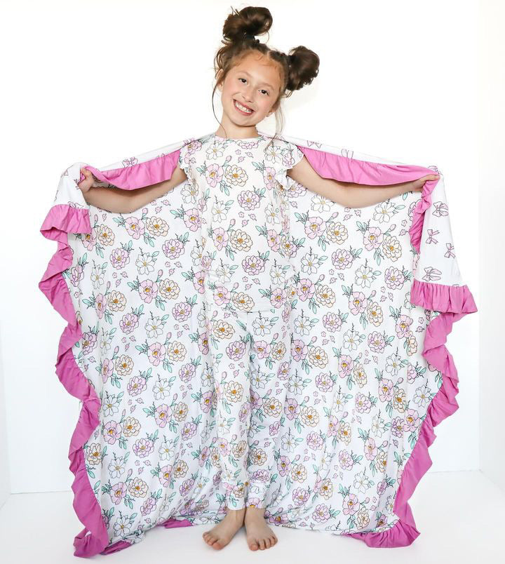 Ellington and Jane Double Layer Ruffle Blanket - Elle & Mily