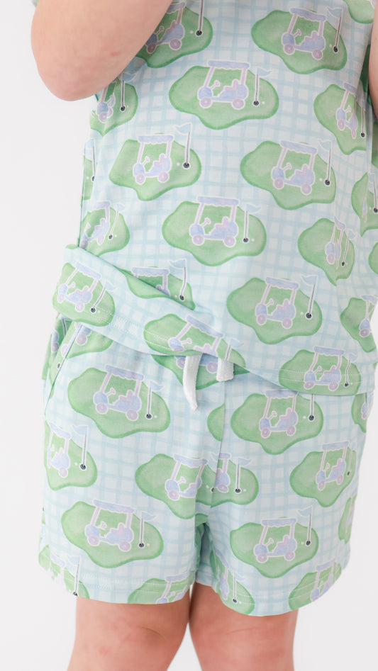 Blue Tee Time Tee & Short Set