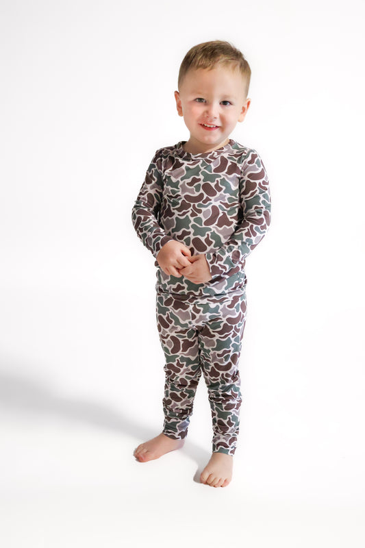 Duck Call Camo Two Piece Pajama Set