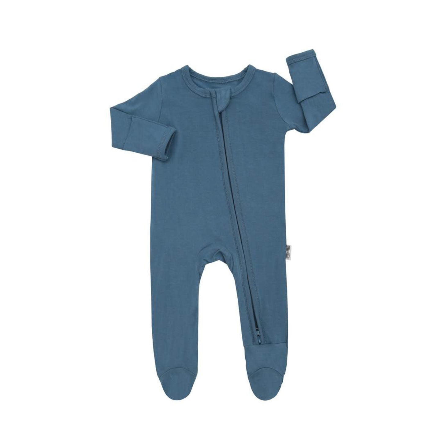 Teal Zip Footie - Elle & Mily