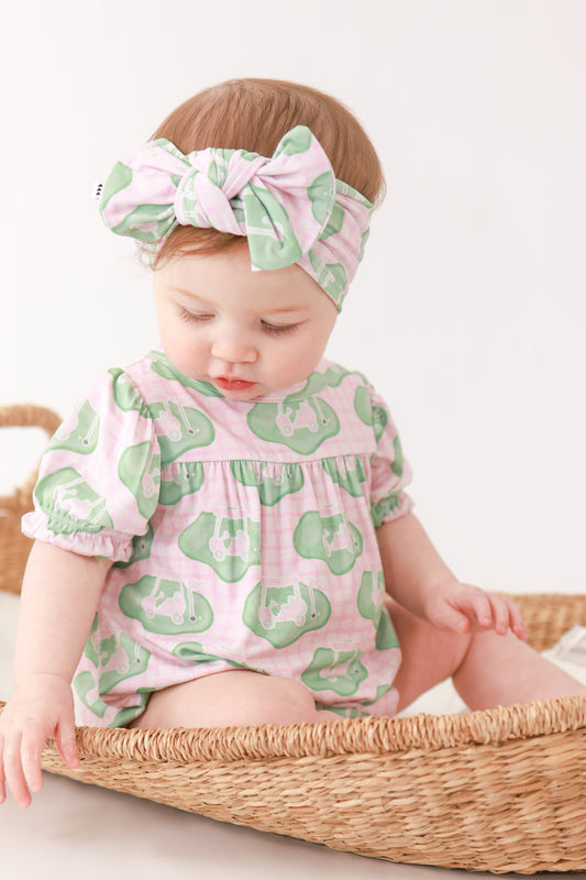 Pink Tee Time Bubble Romper