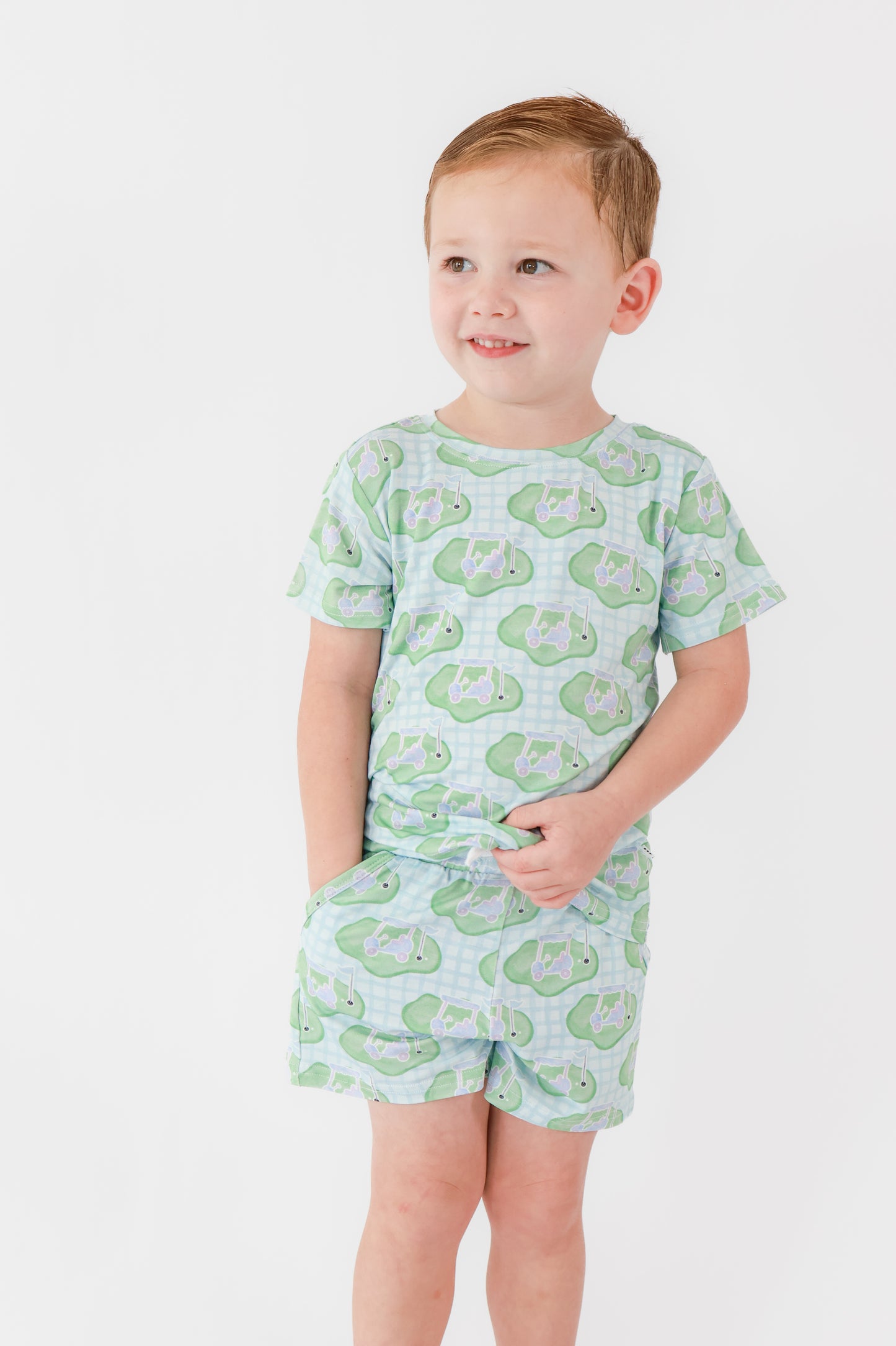 Blue Tee Time Tee & Short Set