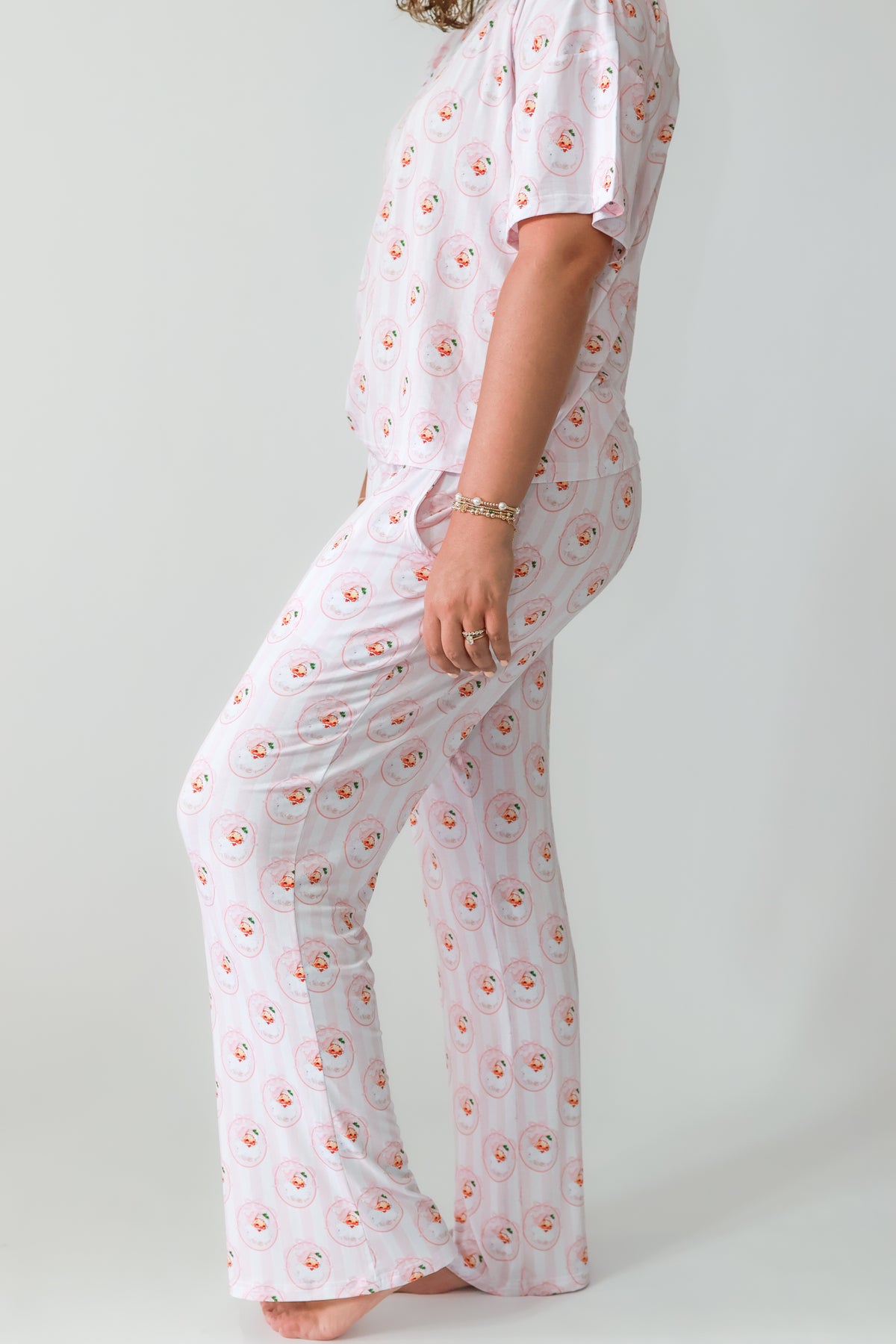 Vintage Santa Pink Boxy Tee Lounge Set