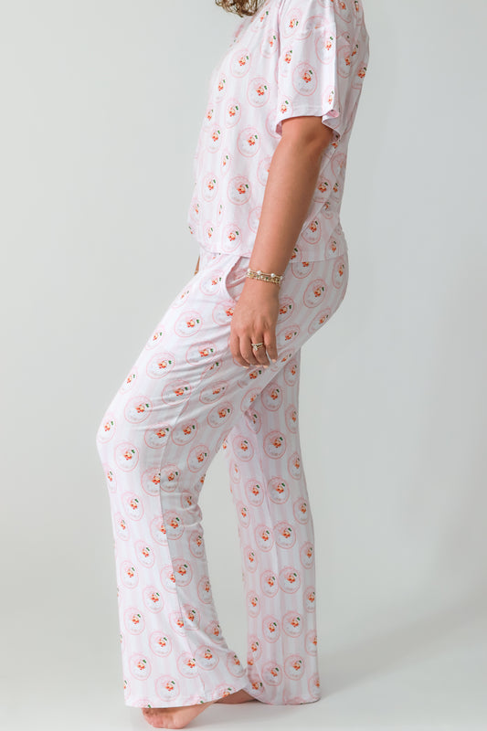 Vintage Santa Pink Boxy Tee Lounge Set