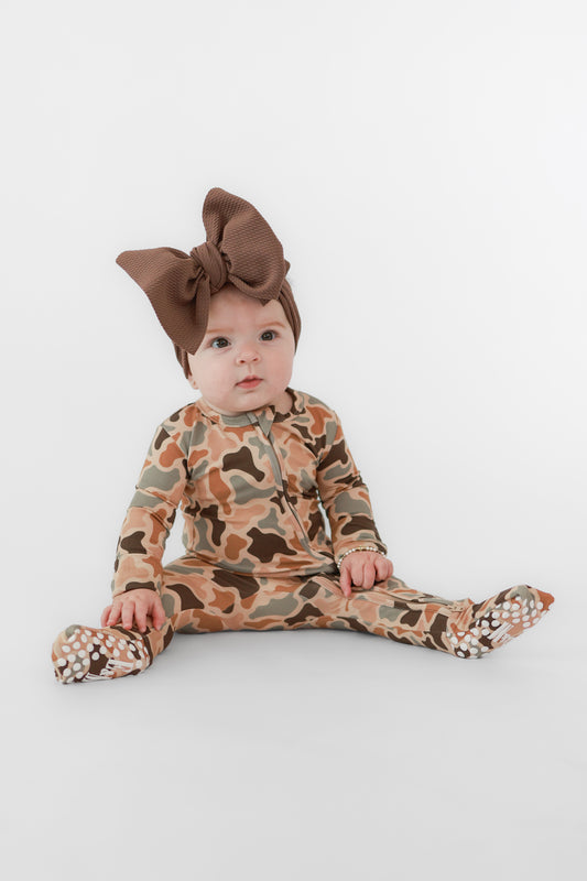 Harvest Duck Camo Convertible Zip Romper