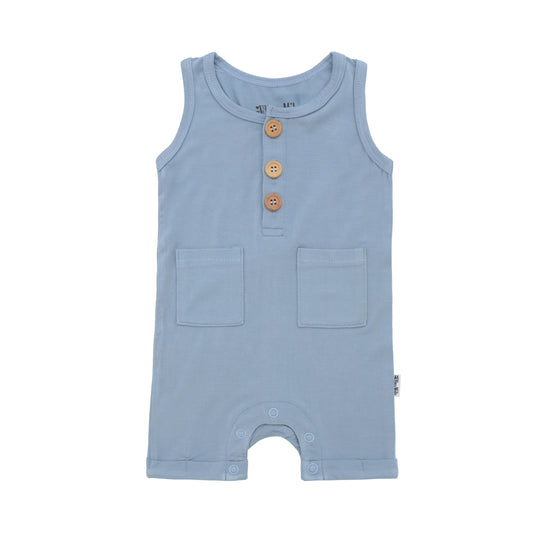 Dusty Blue Short Romper - Elle & Mily