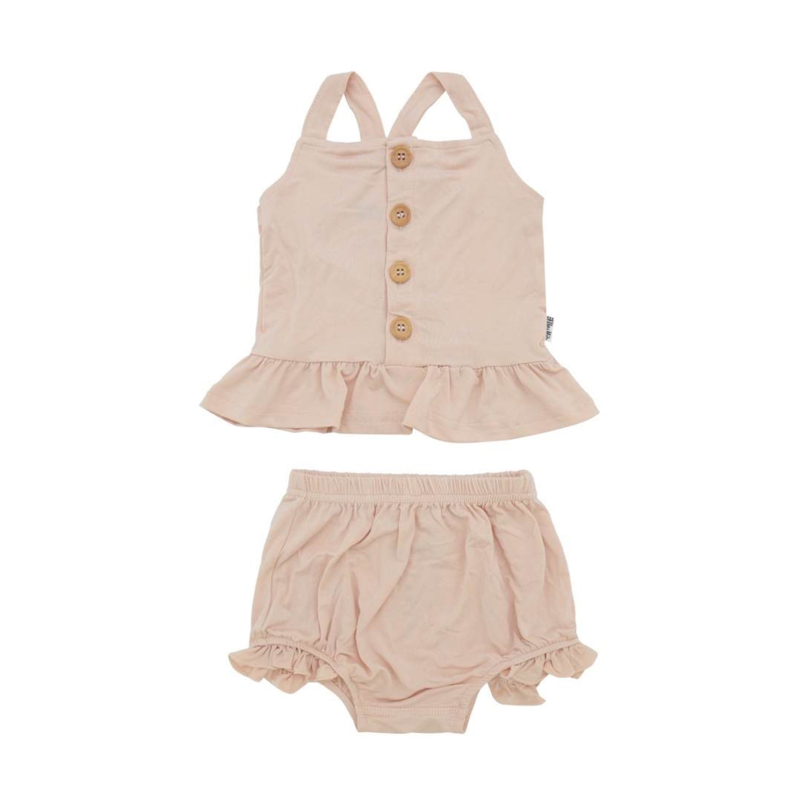 Sand Peplum Set | Bamboo Baby Girl Clothes | Peplum Set – Elle & Mily