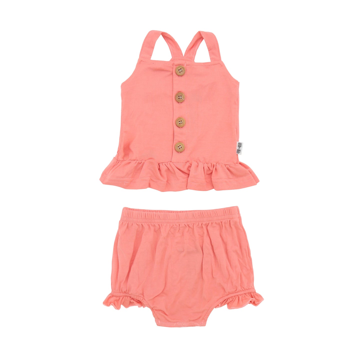 Coral Peplum Set - Elle & Mily