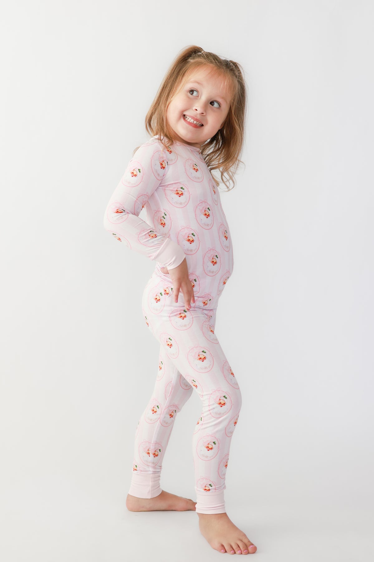 Vintage Santa Pink Pajama Set