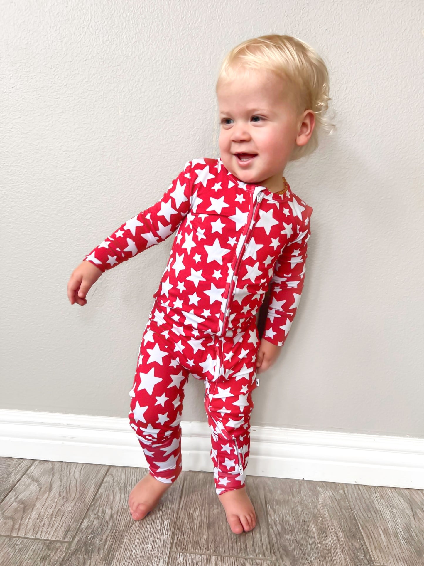 Star Spangled Convertible Zip Romper - Elle & Mily