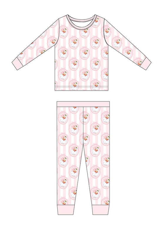 Vintage Santa Pink Pajama Set