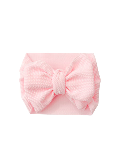 Baby pink headwrap bow