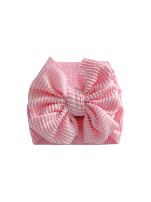 Pastel Pink baby girl headwrap bow